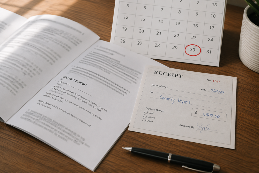 how to get security deposit back